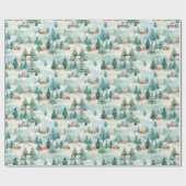 Winterkerst Cadeaupapier (Vlak)