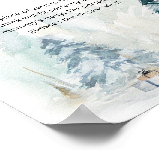 Winterkerst hoe groot is het moemiebelspel poster (Hoek)