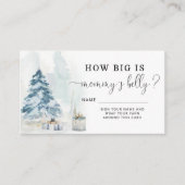 Winterkerst hoe groot is mama's buik informatiekaartje (Voorkant)
