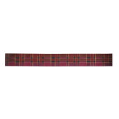 Winterkerst Rood en Zwarte Tartan & Gold Foil Lint (Voorkant)