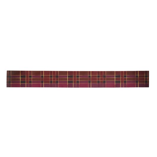 Winterkerst Rood en Zwarte Tartan & Gold Foil Lint (Voorkant)