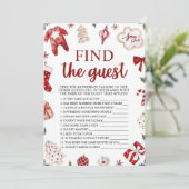 Winterkerst Vind het gast Baby shower spel Kaart (Staand voorkant)