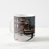  winterkerstavond bij maanlicht koffiemok (Voorkant links)