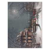  winterkerstavond bij maanlicht tafelkleed (Voorkant)