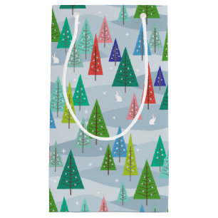 Winterkerstbomen geïnspireerd klein cadeauzakje