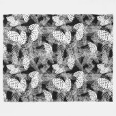Winterkerstboom abstracte witte dennenboom pr fleece deken (Voorkant (Horizontaal))