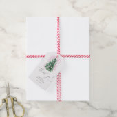Winterkerstboom dank je labels cadeaulabel (Met Touw)
