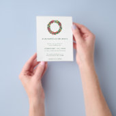 Winterkerstbudget Eenvoudig elegante bruiloft Flyer (Hand)