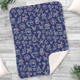 Winterkerstconstellaties Sherpa Deken
