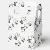 Winterkerstfeest  Der Head Antlers Patroon Bedankdoosjes (Geopend)