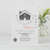 Winterkerstfeest met de opwarming kaart (Staand voorkant)