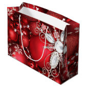 Winterkerstfeestdagen Gift Bag Large Cadeautasje (Achterkant Gekanteld)