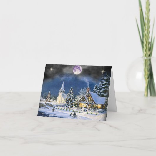 Winterkerstkaart Feestdagen Kaart (Voorkant)