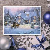 Winterkerstkatoen Feestdagenkaart