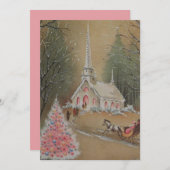  winterkerstkerk feestdagenkaart (Voorkant / Achterkant)