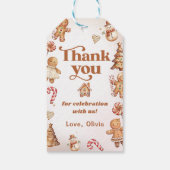 Winterkerstkoekje Verjaardagsfeestje Cadeau Label Cadeaulabel (Achterkant)