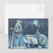  winterKerstman met poolBeren Feestdagenkaart (Voorkant / Achterkant)