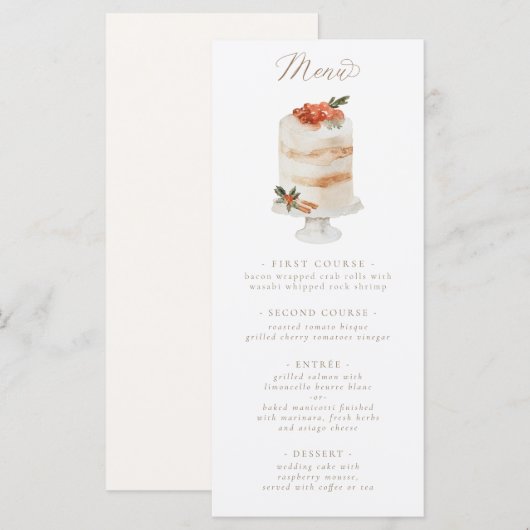 Winterkerstmanke Menu (Voorkant / Achterkant)