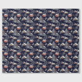 Winterkerstpatroon Cadeaupapier (Vlak)