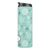 Winterkerstseizoennaam Turquoise-Blue Thermosbeker (Geroteerd rechts)