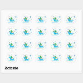 Winterkerstslee Stickers (Vel)