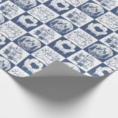 Winterkerstsneeuw Cadeaupapier (Hoek)