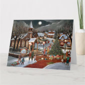 winterkerstsneeuwlandschap kaart (Voorkant)