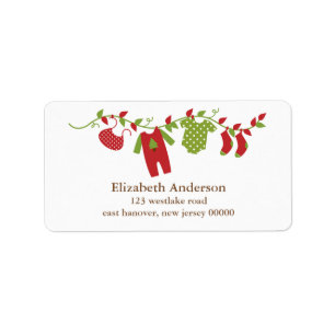 Winterkleding Adresetiketten Etiket