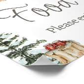 Winterkleding Het is koud buiten Baby shower eten Poster (Hoek)