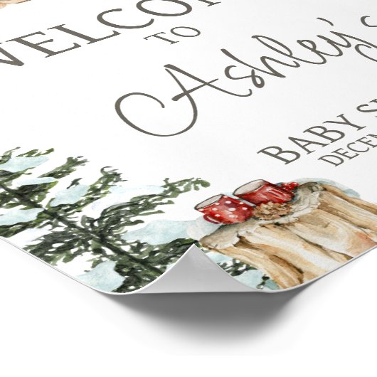 Winterkleding Het is koud buiten Welkom Poster (Hoek)