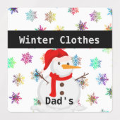 Winterkleding / verpakkingsetiketten van de opslag labels (Design 1)