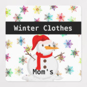 Winterkleding / verpakkingsetiketten van de opslag labels (Design 2)