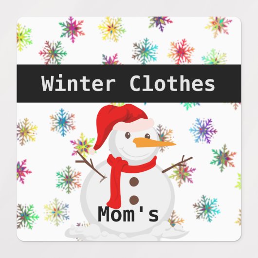 Winterkleding / verpakkingsetiketten van de opslag labels (Design 2)