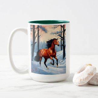 Winterkoffiemok | Cozy Sneeuwpaard Ontwerp Beker Tweekleurige Koffiemok