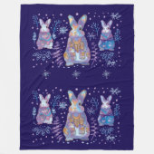 winterkonijn fleece deken (Voorkant)