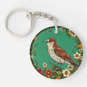 🐦 Winterkoning Tuin Vogel Charme Cadeau 🐦 Sleutelhanger