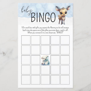 Winterkoude buiten Baby Bingo Baby shower spel