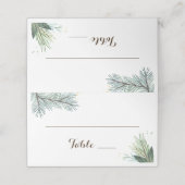 Winterkrans Trouwplaats Escort Kaarten (Buitenkant ongevouwen)