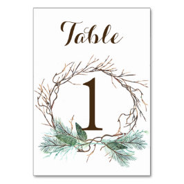 Winterkrans Trouwtafel Nummer Kaart