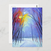  winterkunst briefkaart (Voorkant / Achterkant)