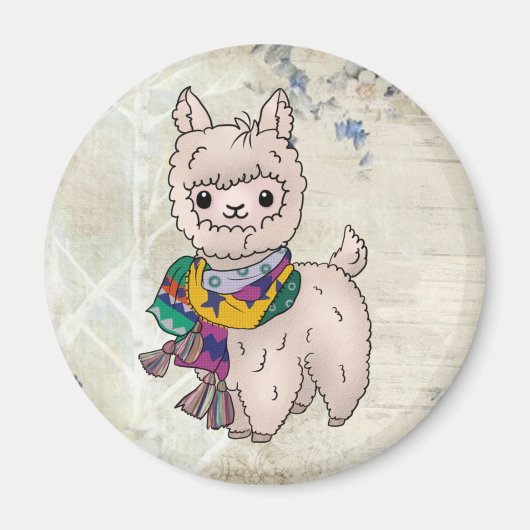 Winterlama Magneet (Voorkant)