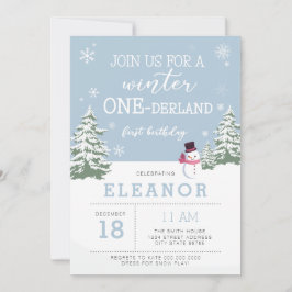 winterland 1e verjaardag uitnodiging