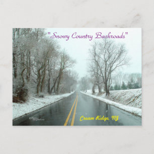 Winterland backroads New Jersey Briefkaart