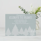 Winterland Christmas Trees Fêtes Invitations (Debout devant)