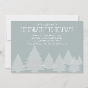 Winterland Christmas Trees Fêtes Invitations