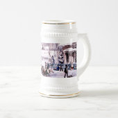 winterland scène kerstcadeau bierpul (Voorkant rechts)