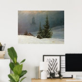 Winterlandschaft mit Kirche Poster (Thuiskantoor)