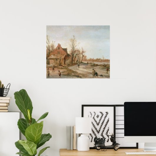 Winterlandschap, 1623 poster (Thuiskantoor)