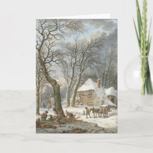 Winterlandschap (1759-1842) door Pieter Pietersz Feestdagen Kaart