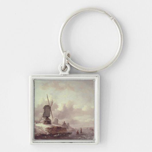 Winterlandschap 3 sleutelhanger (Voorkant)